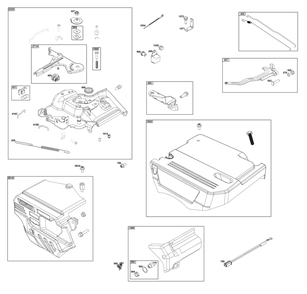 Controls Group Diagram and Parts List for 200000 - 399999 Briggs and Stratton Engine